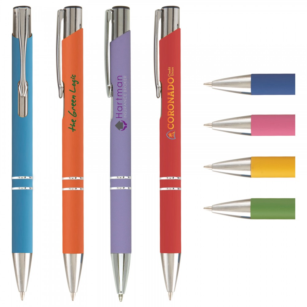 Tres-Chic Softy+ - ColorJet - Full Color Metal Pen Custom Imprinted
