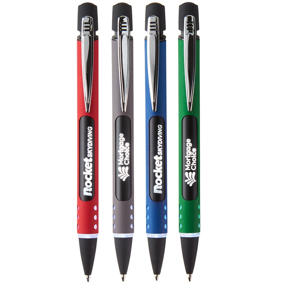 Custom Engraved Costa Mesa Illuminated Velvet-Touch Aluminum Pen Custom Engraved Costa Mesa Illuminated Velvet-Touch Aluminum Pen