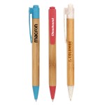 Bamboo Ballpoint+Wheat Straw Accent Custom Imprinted