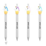 Click Activated Pen With Ice Cream Unicorn Logo Branded