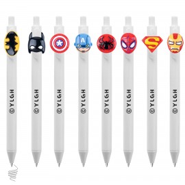 Logo Branded Click Pen w/ Cartoons