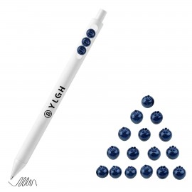 Click Activated Pen w/ Mini Blueberry Custom Imprinted