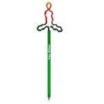 Logo Branded Candle With Holly Multi-Color Inkbend Standard, Bent Pen