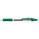 Custom Engraved EnerGel-X White Barrel Metal Tip Gel Ink Pen - Green