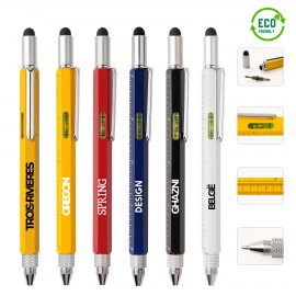 6 in 1 Multi Functional Stylus Tool Pen Custom Imprinted  6 in 1 Multi Functional Stylus Tool Pen Custom Imprinted