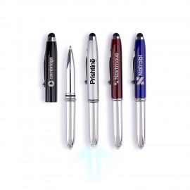 Custom Imprinted Empress Stylus Lightup Ballpoint Metal Pen (CLOSEOUT)