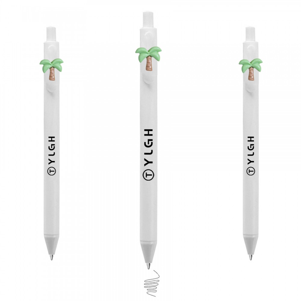 Palm Tree Click Pen Logo Branded