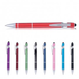 Logo Branded Ellipse Stylus - Laser - Metal Pen