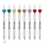 Custom Imprinted Click Pen w/ Glittering Heart