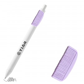 Custom Imprinted Click Activated Pen with Comb