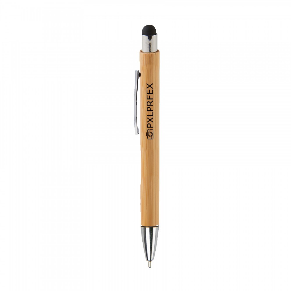 Custom Imprinted Del Mar Bamboo Stylus Pen