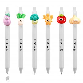 Click Activated Pen With Cute Vegetable Custom Imprinted