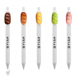 Custom Engraved Click Activated Pen With Slashed Surface Bread