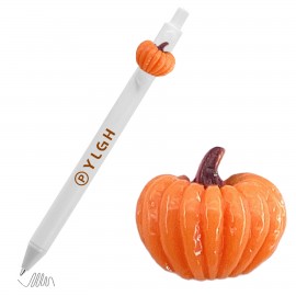 Custom Engraved Click Activated Pen With Pumpkin