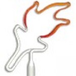 Custom Imprinted Torch Flame Multi-Color Inkbend Standard, Bent Pen