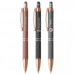 Custom Engraved Phoenix Softy Rose Gold Metallic Pen w/ Stylus