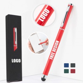 2 in 1 Touch Screen Metal Stylus Ballpoint Pen Logo Branded