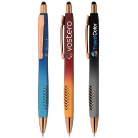 Custom Imprinted Avalon Ombre Softy Rose Gold Pen w/ Stylus- ColorJet  Custom Imprinted Avalon Ombre Softy Rose Gold Pen w/ Stylus- ColorJet