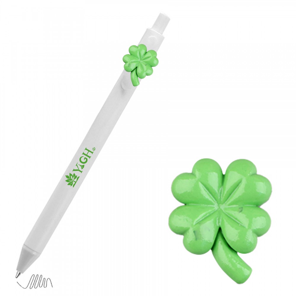 Logo Branded Click Pen w/ Clover