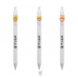 Logo Branded Click Pen w/ Bear