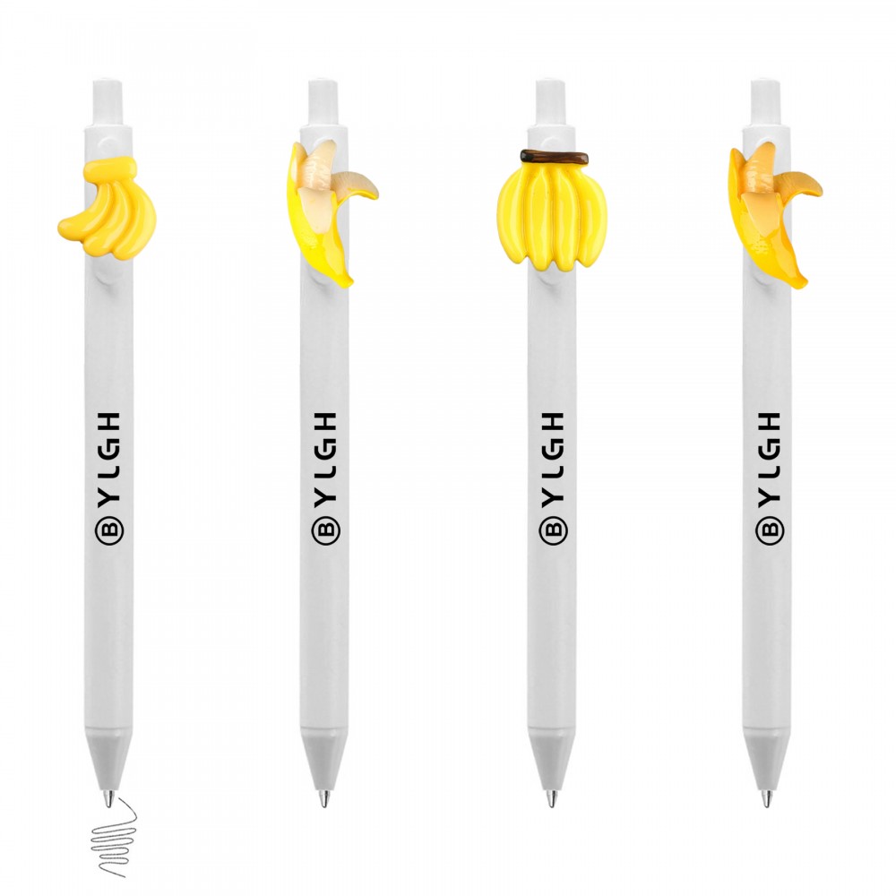 Custom Imprinted Click Activated Pen With Banana