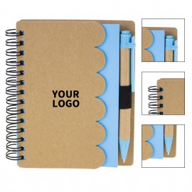 Eco Kraft Notebook With Pen 4" x 5" Logo Branded