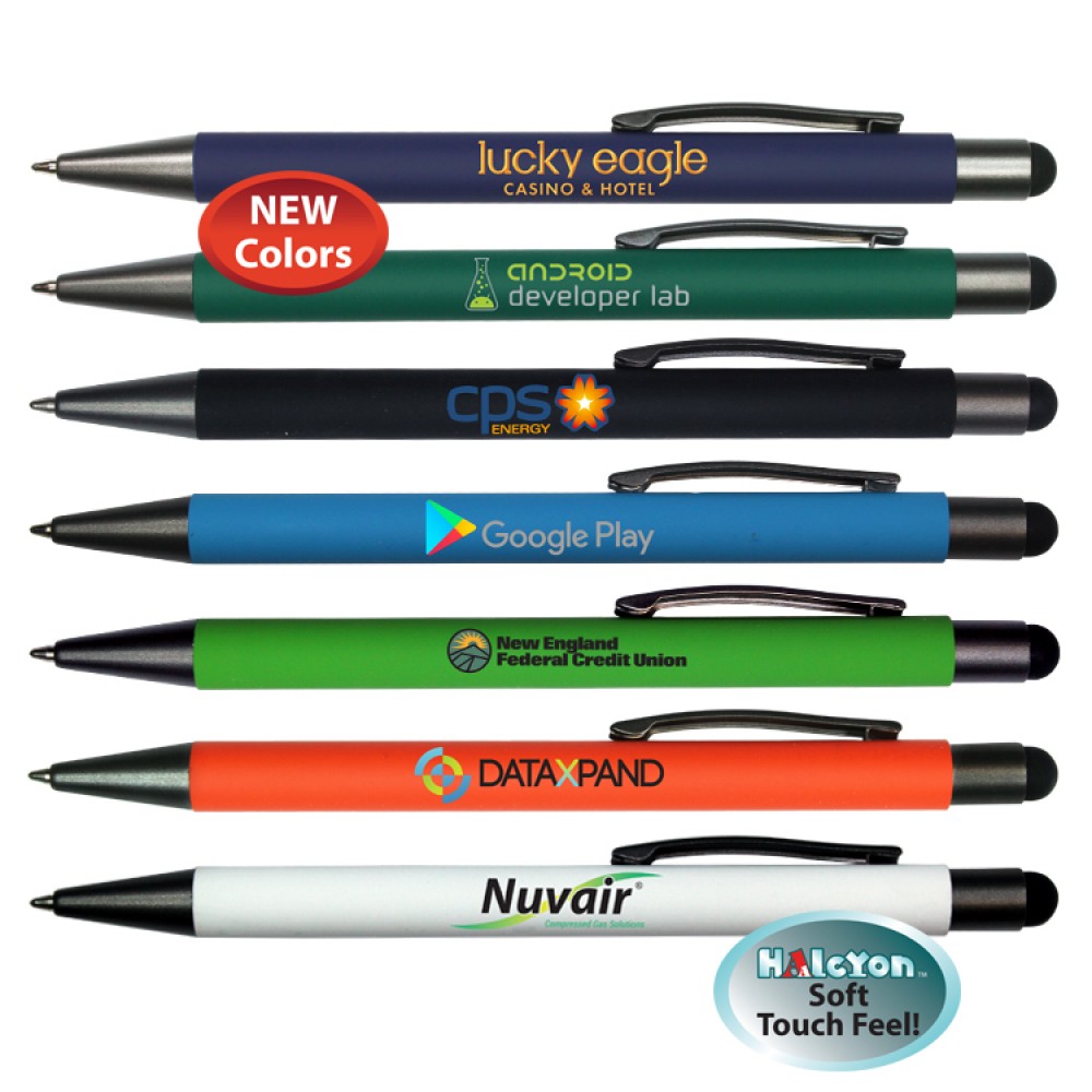 Halcyon Full Color Digital Metal Pen/Stylus Custom Engraved Halcyon Full Color Digital Metal Pen/Stylus Custom Engraved