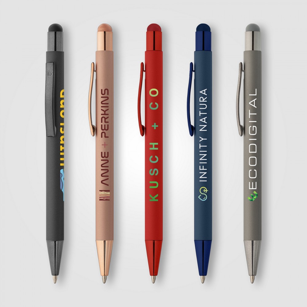 Bowie Softy Monochrome Stylus Pen Custom Imprinted