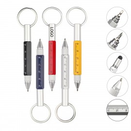 Custom Engraved Multi-function Ballpoint Pen with Screwdriver Ruler