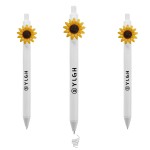Click Pen w/ Elegant Sun Flower Logo Branded