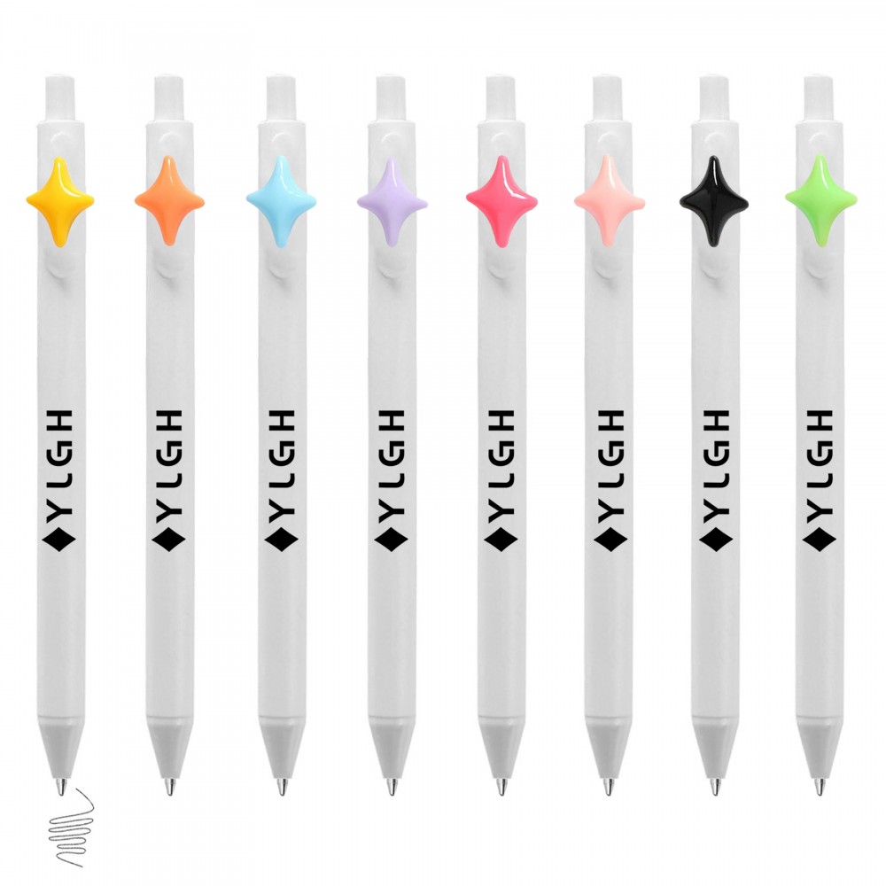 Custom Imprinted Click Pen w/ Sky Star