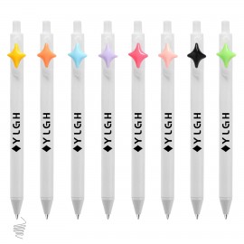 Custom Imprinted Click Pen w/ Sky Star