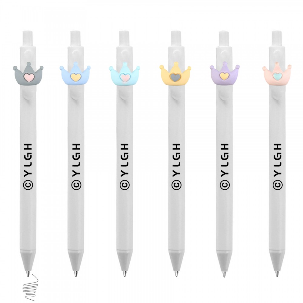 Click Pen w/ Crown Custom Engraved