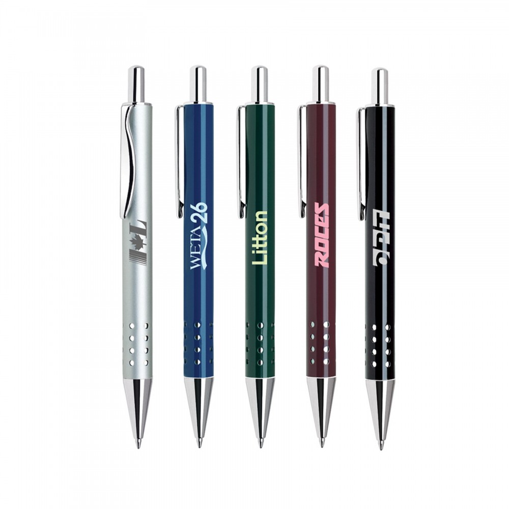 Custom Engraved Click Action Metal Pen (Smooth Barrel) Custom Engraved Click Action Metal Pen (Smooth Barrel)