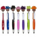 Logo Branded Multi-Cultural MopToppers Screen Cleaner w/Stylus Pen (Brown Skin Color)