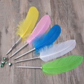Pure Color Feather Pen Logo Branded
