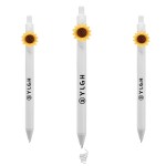 Sun Flower Click Activated Pen Logo Branded