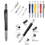 6-in-1 Metal Tool Pen Logo Branded