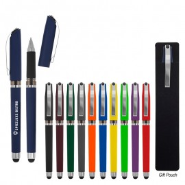 Custom Imprinted Avendale Velvet Touch Stylus Gel Pen