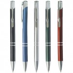 Duo Stripe Ballpoint Click Pen w/ Arrow Pocket Clip Custom Imprinted