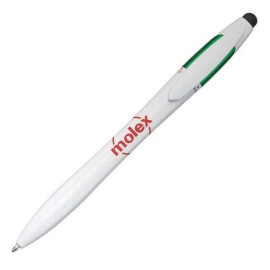 Triplet 3 Color Pen/Stylus - Green Custom Engraved  Triplet 3 Color Pen/Stylus - Green Custom Engraved