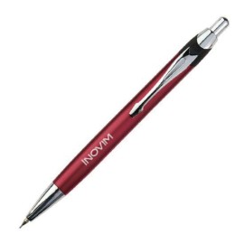 Custom Engraved City Metal Pencil - Red