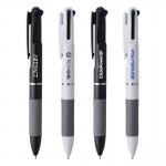 Press the three color pen, multi-color plastic ballpoint pen, advertising pen, logo printable gift p Custom Imprinted