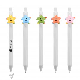 Custom Imprinted Click Pen w/ Smile Star