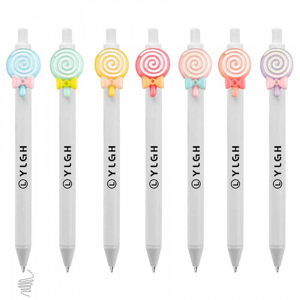 Custom Imprinted Candy Lollipop Click Activated Pen