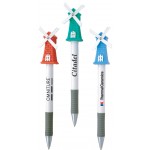 Logo Branded Windmill Top Ballpoint Pen With Comfort Grip