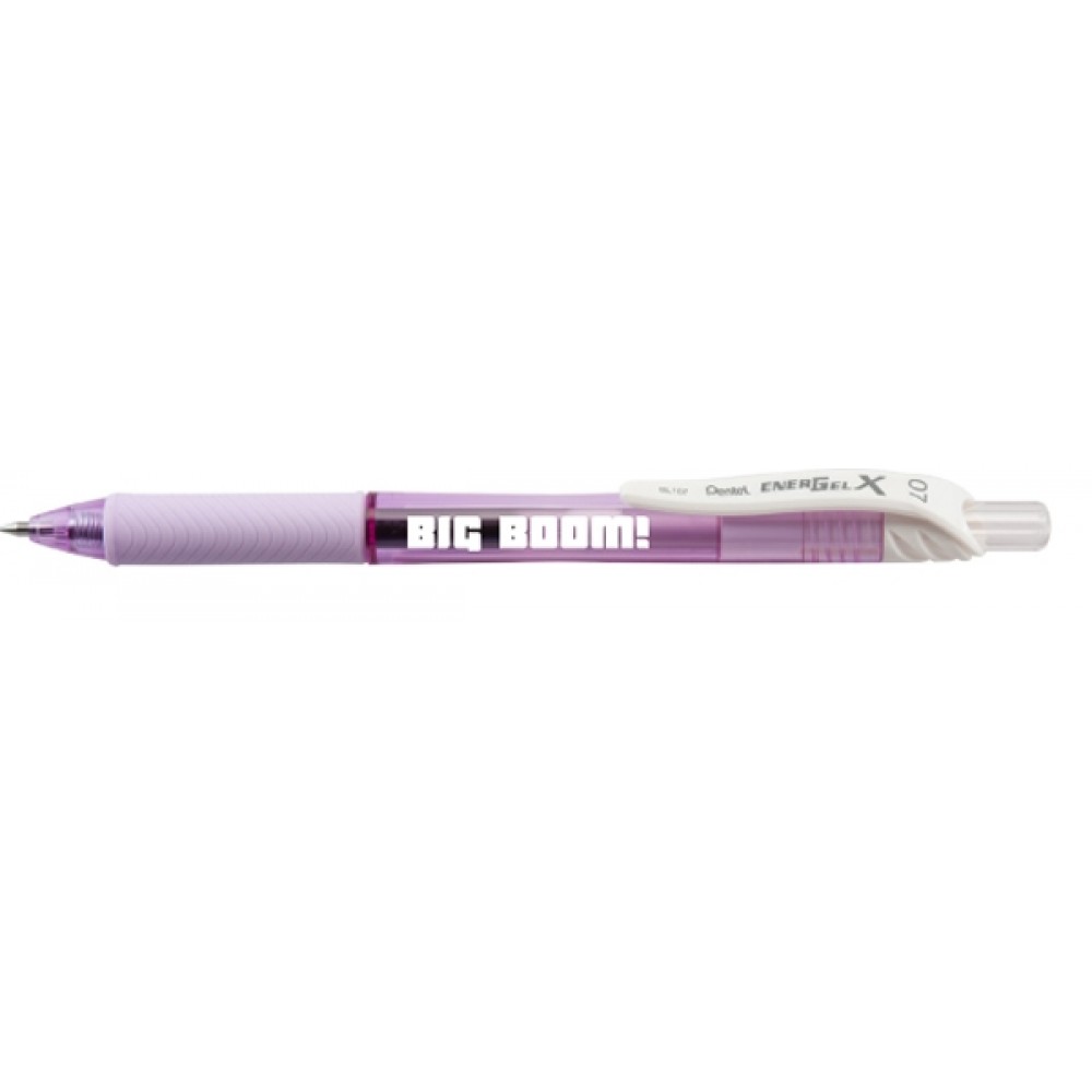 EnerGel-X Pastel Barrel Gel Ink Pen - Violet Logo Branded