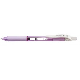 Logo Branded EnerGel-X Pastel Barrel Gel Ink Pen - Violet