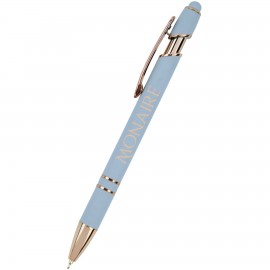 Custom Imprinted Ultima Stylus Gel Glide Pen - Rose Gold