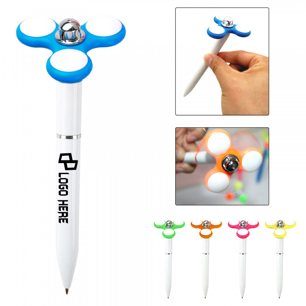 6" Length Spinner Fidget Ballpoint Pen Logo Branded